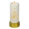 9" Gold & White Nativity Scene Flameless Candle